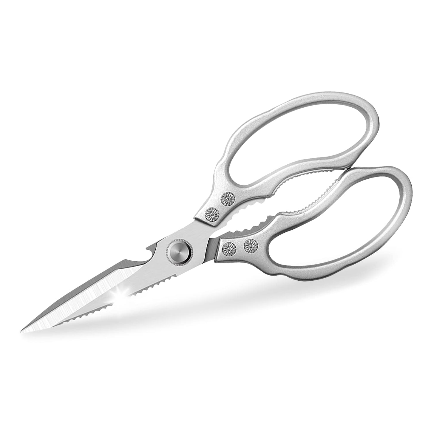 AWinjoy Kitchen Scissors, Heavy Duty Sharp Shears Dishwasher Safe, Kitchen Accessories Cooking Shears for Meat Chicken Fish Poultry Herb Bread (gold)
