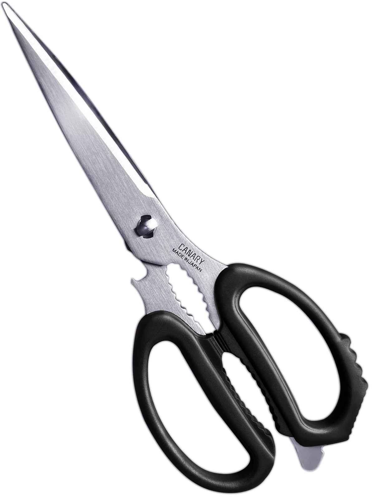 CANARY Japanese Kitchen Scissors Heavy Duty 8.2", Made in JAPAN, Dishwasher Safe Come Apart Blade, Multipurpose Kitchen Scissors, Sharp Serrated Japanese Stainless Steel, Black