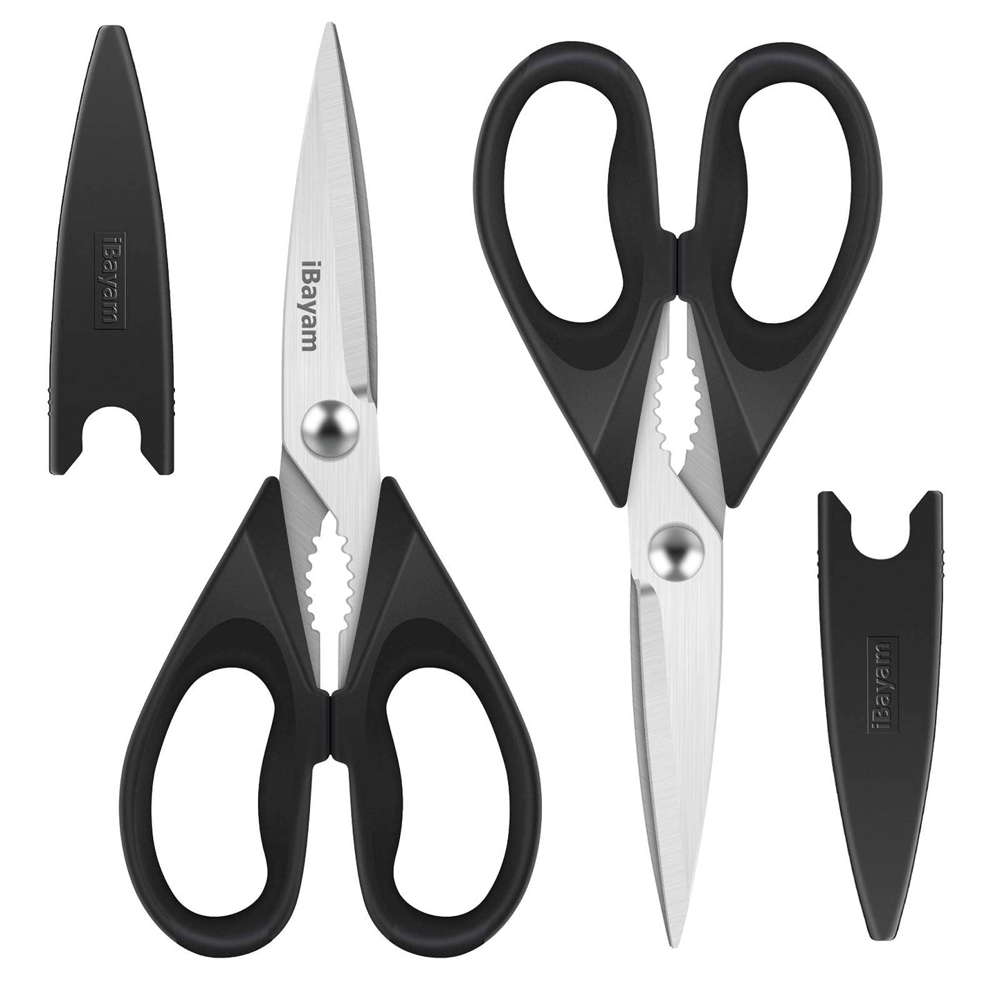 iBayam 8.7" All Purpose Kitchen Shears Heavy Duty with Protective Sheath