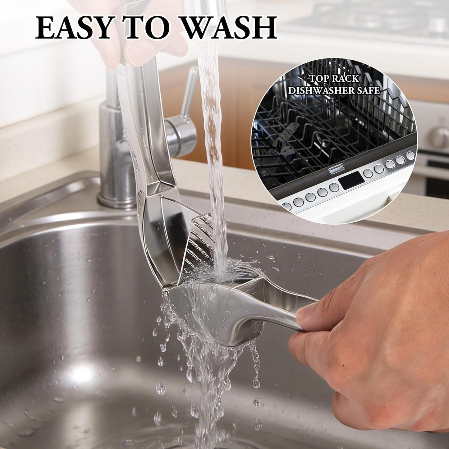 Garlic Press Crusher Mincer, Heavy Duty Kitchen Tool, Dishwasher Safe