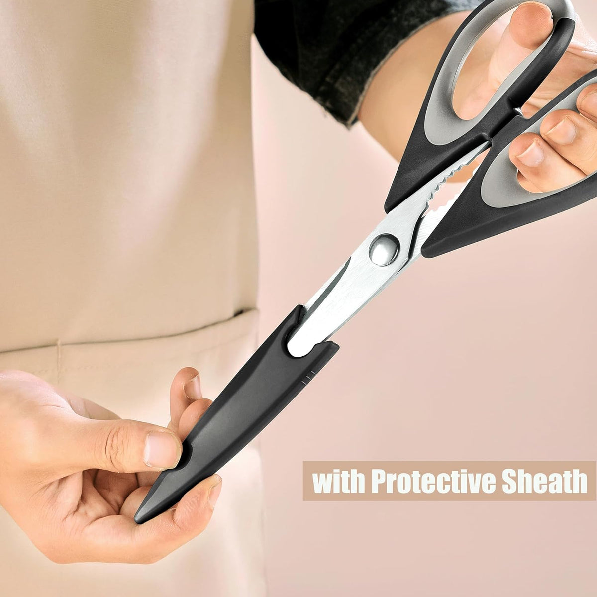 OMDAR 3 Pack Kitchen Scissors - Food Grade Kitchen Shears