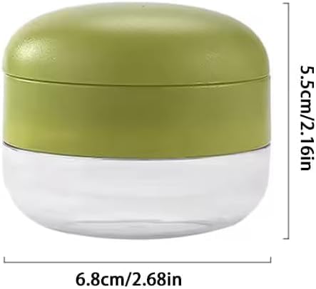 Mini Garlic Chopper and Press with Container, Emptycolor Manual Garlic Mincer Crusher Cutter Grinder, Stainless Steel Blades, Handheld Garlic Slicer Dicer Zoom Tool – Green