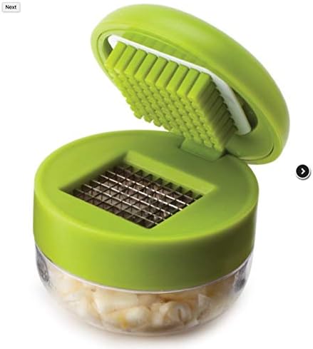 Joie Garlic Press and Chopper with Storage Container, Stainless Steel Blade