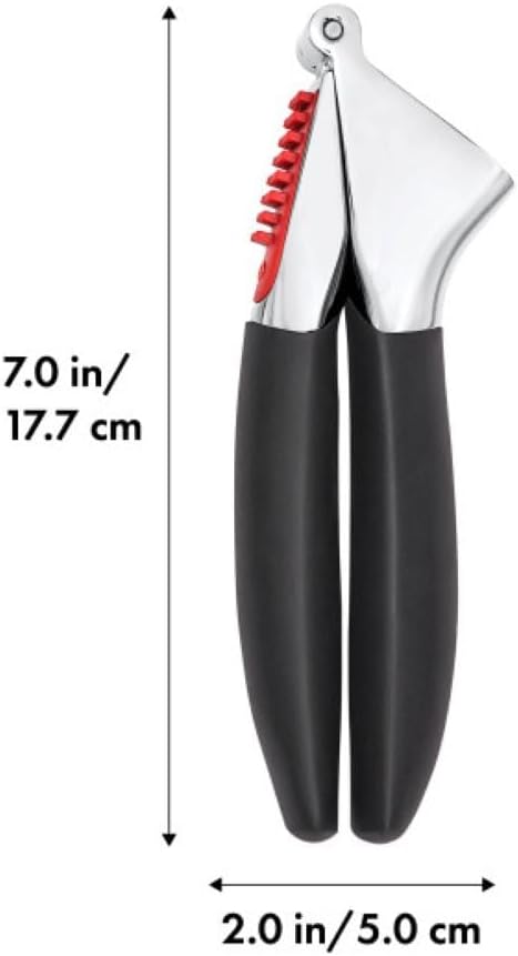 OXO Good Grips Garlic Press, Easy to squeeze & Self Cleaning Tool, Black