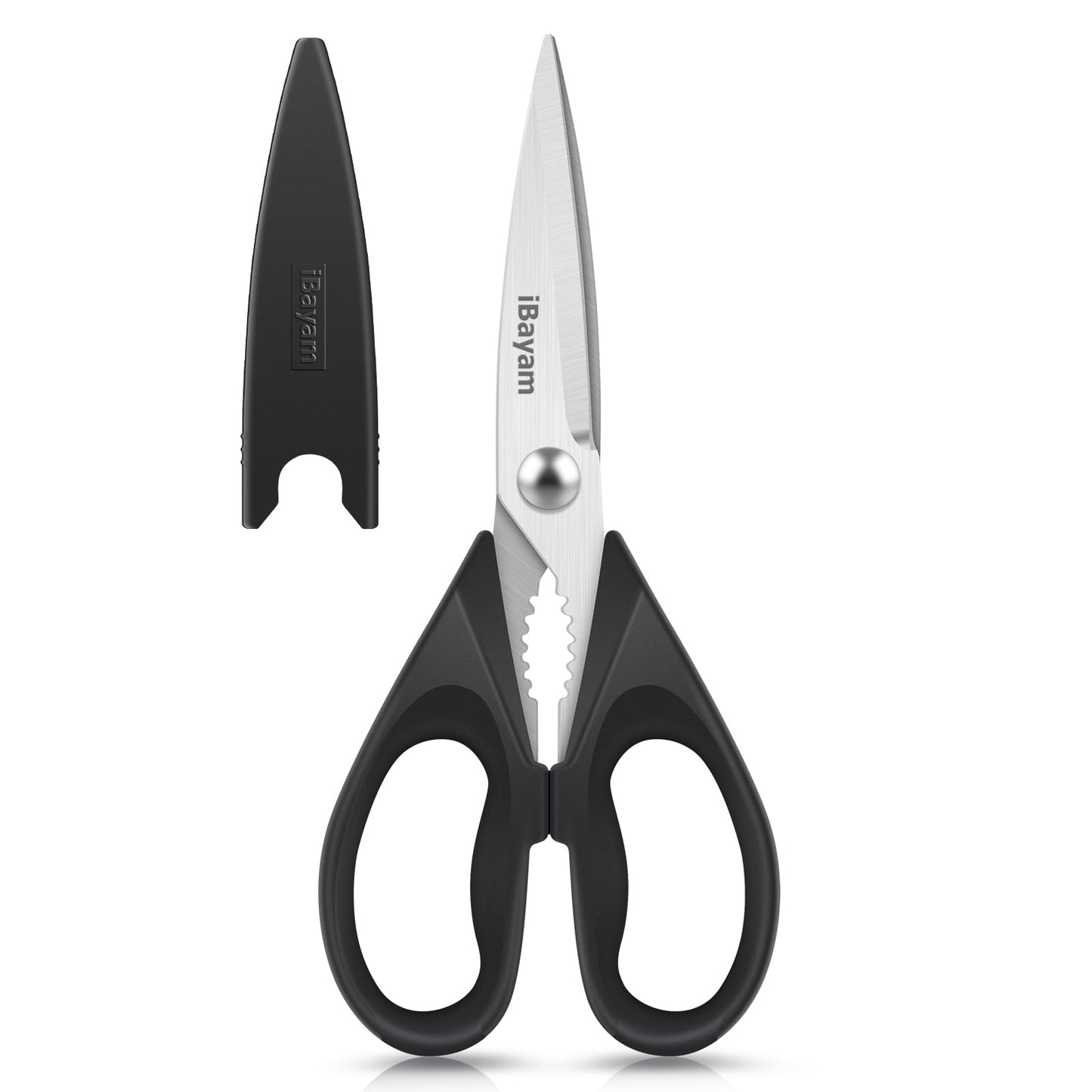 iBayam 8.7" All Purpose Kitchen Shears Heavy Duty with Protective Sheath