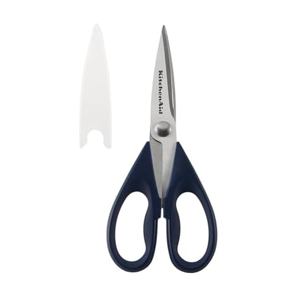 KitchenAid All Purpose Kitchen Shears with Protective Sheath Durable Stainless Steel Scissors, Dishwasher Safe, Soft Grip Comfort Handle, 8.72 Inch, Gray