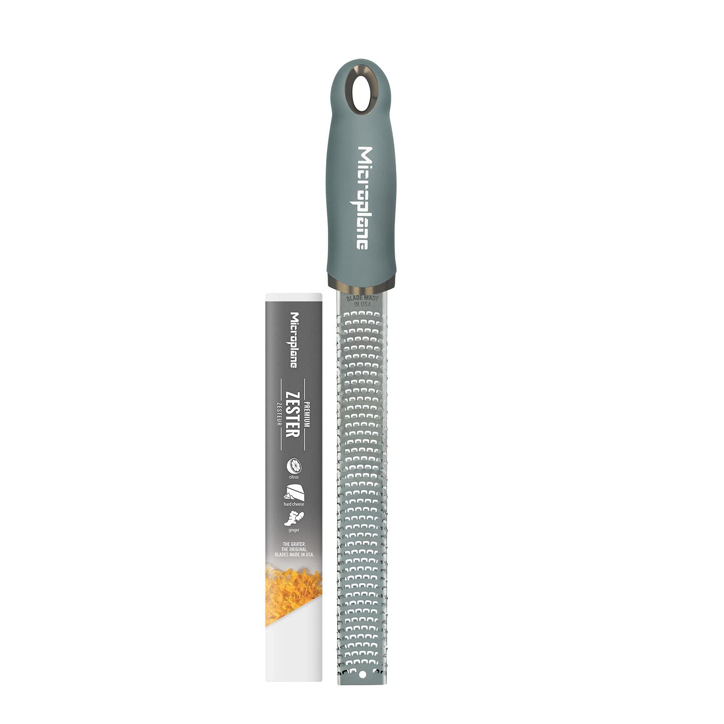 Microplane Premium Classic Series Zester 18/8, Black - Lemon Zester & Cheese Grater & Vegetable Grater - Citrus, Parmesan Cheese, Garlic, Ginger, Nutmeg, Chocolate - Stainless Steel Grater
