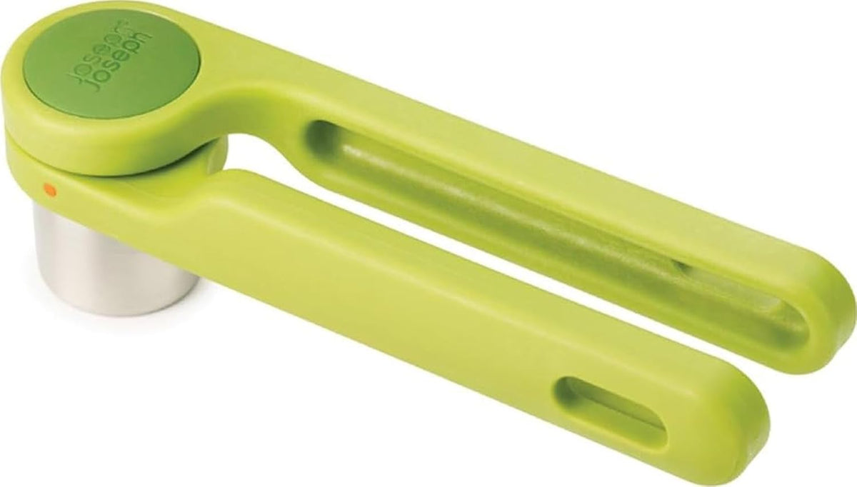 Joseph Joseph Helix Garlic Press Mincer Ergonomic Twist-Action Hand Juicer, Stainless Steel