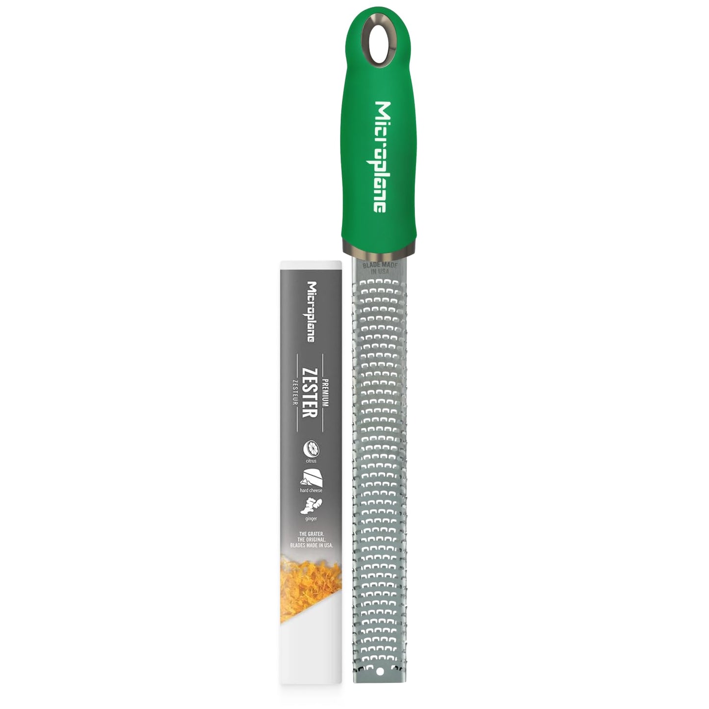Microplane Premium Classic Series Zester 18/8, Black - Lemon Zester & Cheese Grater & Vegetable Grater - Citrus, Parmesan Cheese, Garlic, Ginger, Nutmeg, Chocolate - Stainless Steel Grater