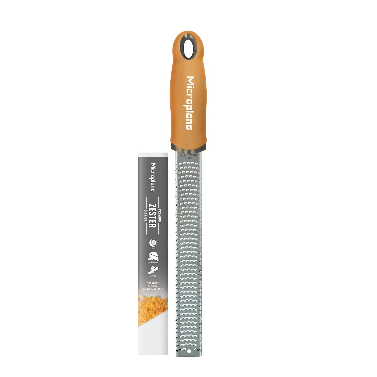 Microplane Premium Classic Series Zester 18/8, Black - Lemon Zester & Cheese Grater & Vegetable Grater - Citrus, Parmesan Cheese, Garlic, Ginger, Nutmeg, Chocolate - Stainless Steel Grater