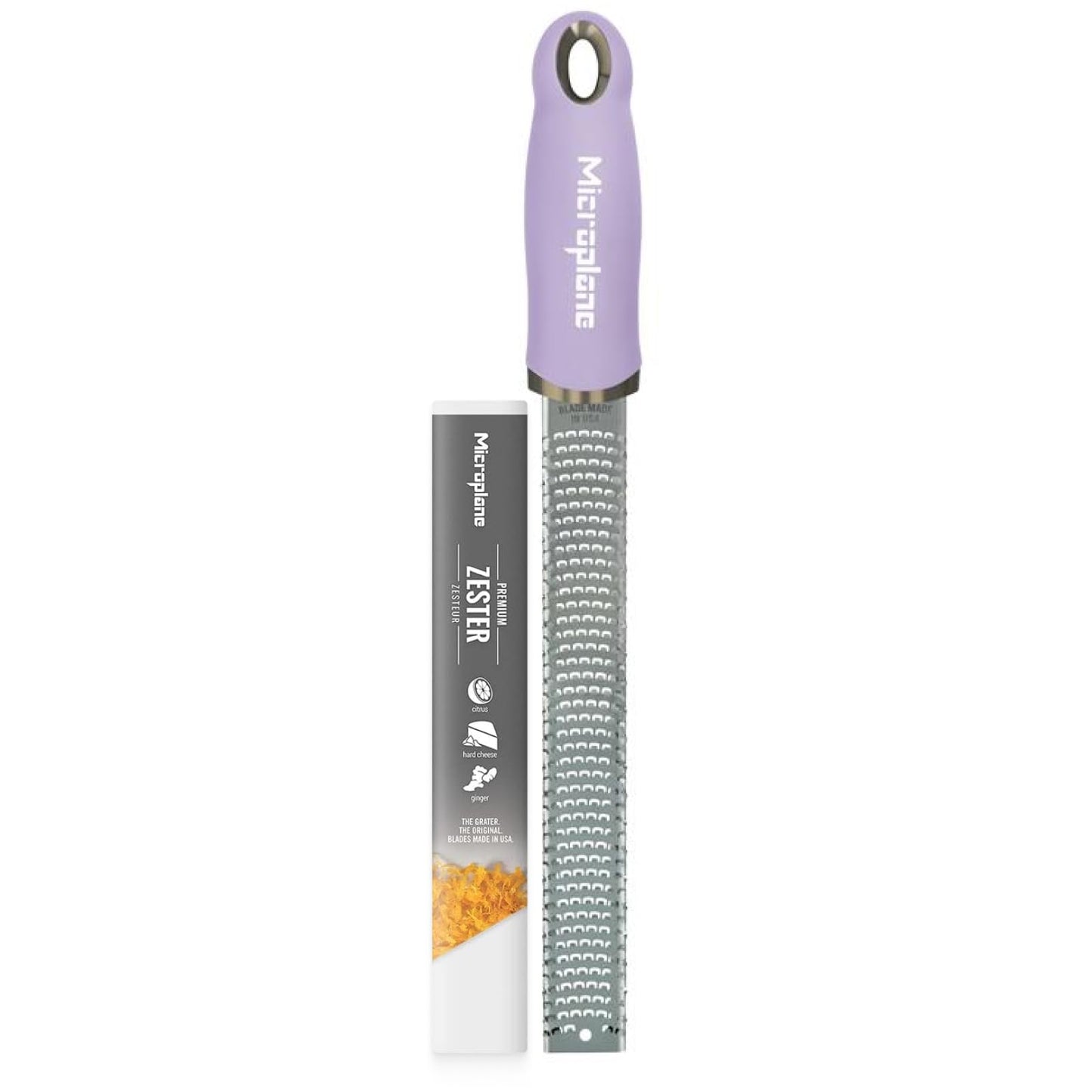 Microplane Premium Classic Series Zester 18/8, Black - Lemon Zester & Cheese Grater & Vegetable Grater - Citrus, Parmesan Cheese, Garlic, Ginger, Nutmeg, Chocolate - Stainless Steel Grater