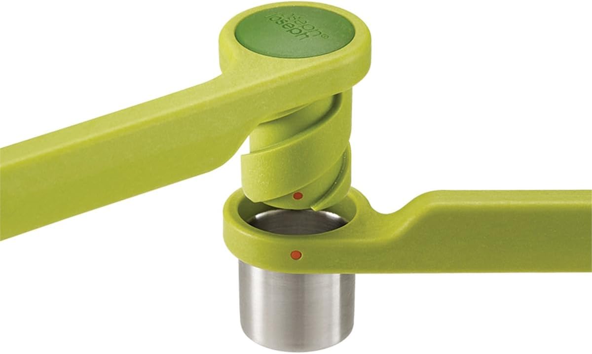 Joseph Joseph Helix Garlic Press Mincer Ergonomic Twist-Action Hand Juicer, Stainless Steel