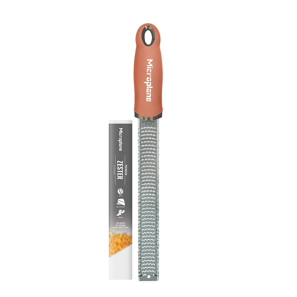 Microplane Premium Classic Series Zester 18/8, Black - Lemon Zester & Cheese Grater & Vegetable Grater - Citrus, Parmesan Cheese, Garlic, Ginger, Nutmeg, Chocolate - Stainless Steel Grater