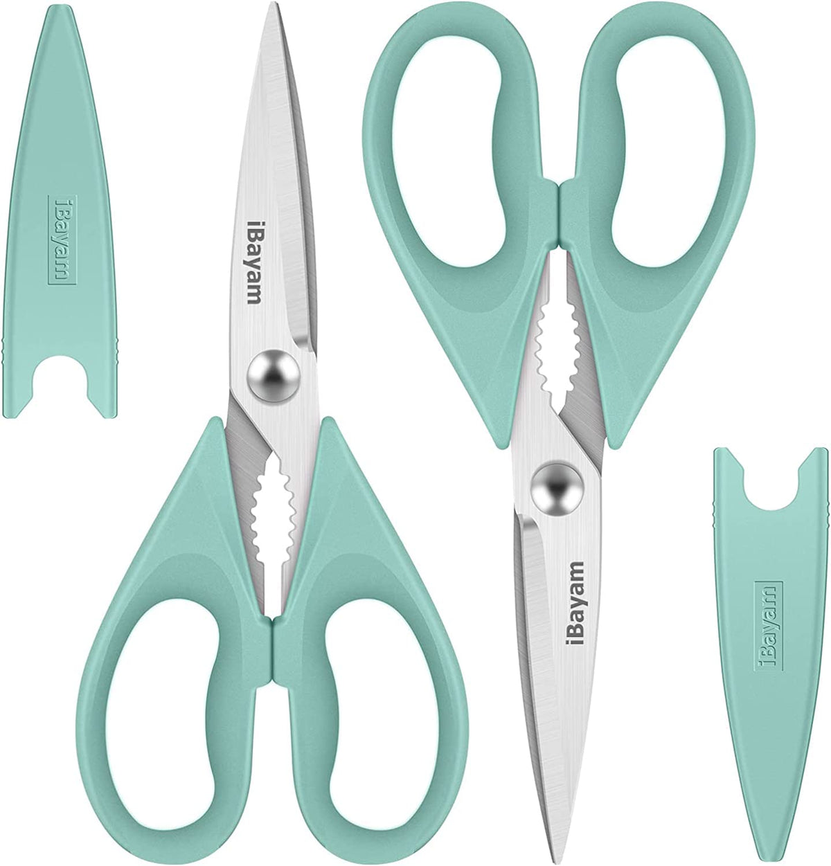 iBayam 8.7" All Purpose Kitchen Shears Heavy Duty with Protective Sheath