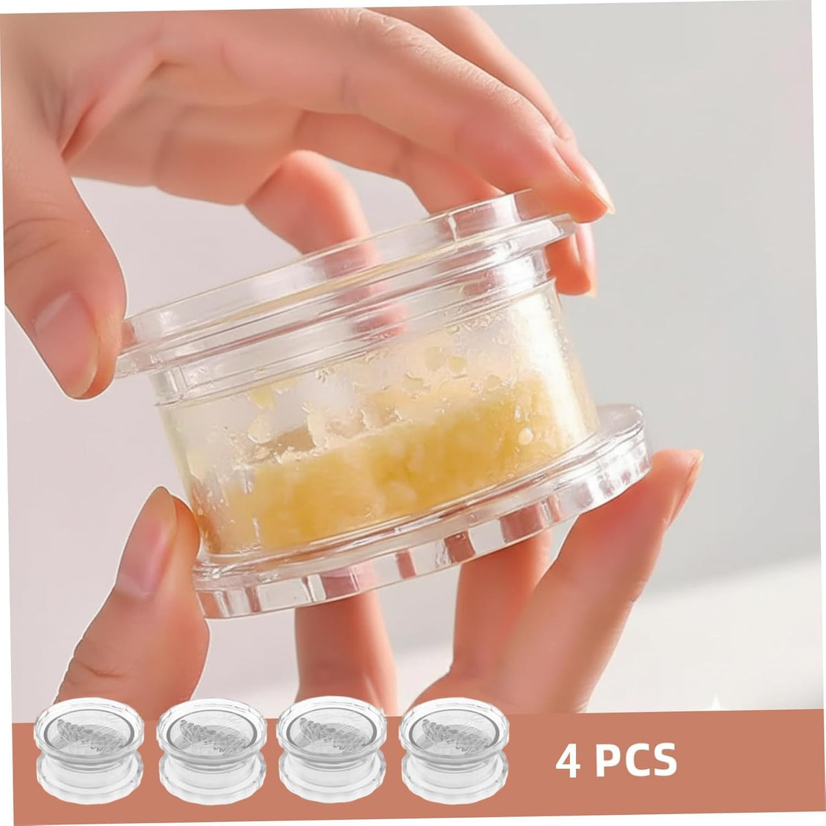 4 Pcs Garlic Presses Clear Plastic Garlic Grinder and Mincer Tool Dishwasher Safe & Easy for Kitchen