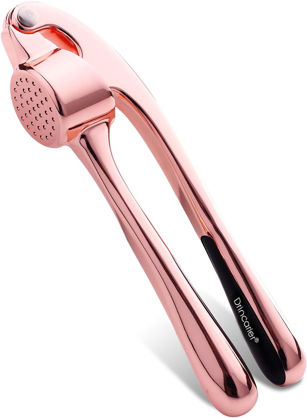Kitchen Garlic Press, Rust Proof & Dishwasher Safe Garlic Mincer, Durable Garlic Crusher, Easy to Clean and Squeeze, Rose