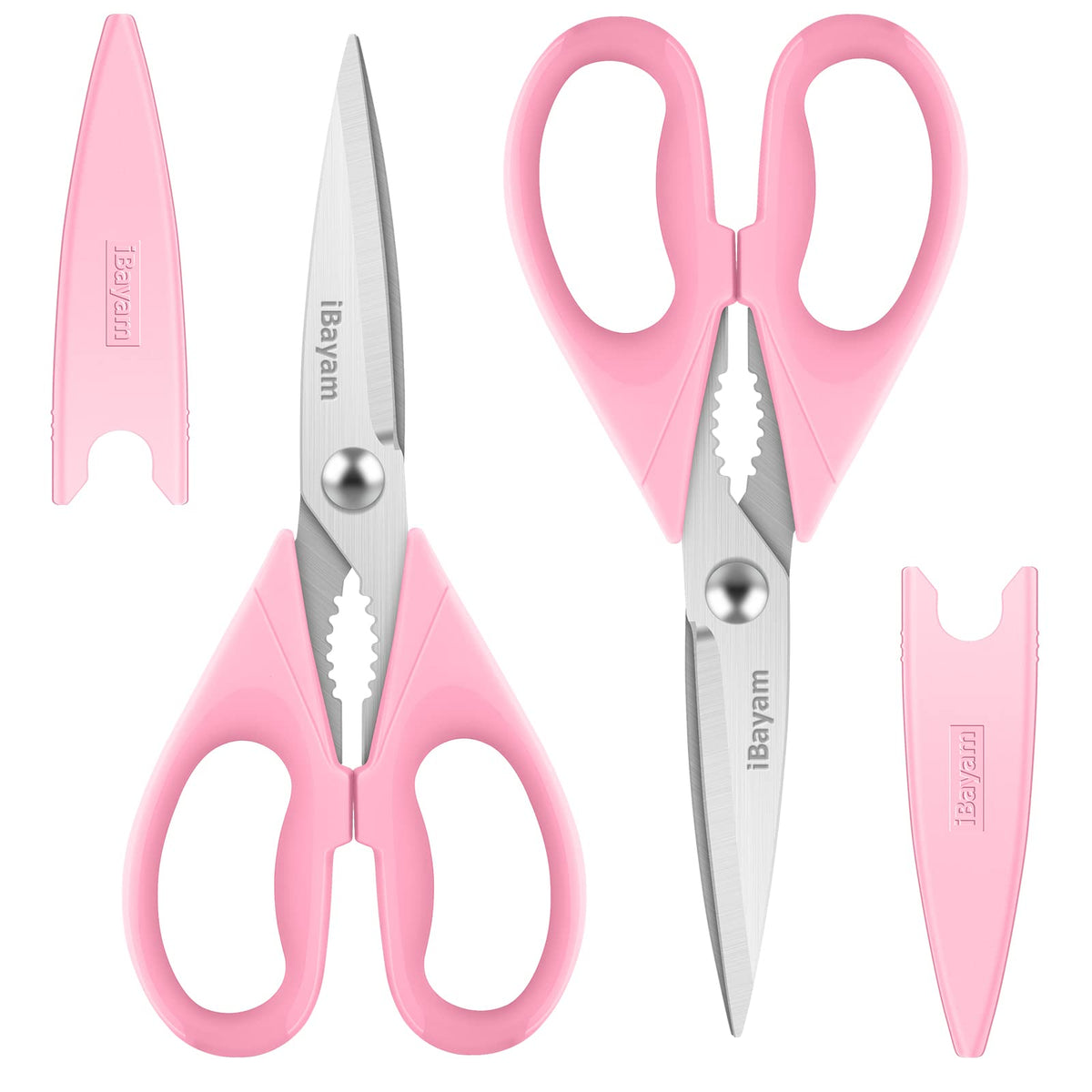 iBayam 8.7" All Purpose Kitchen Shears Heavy Duty with Protective Sheath