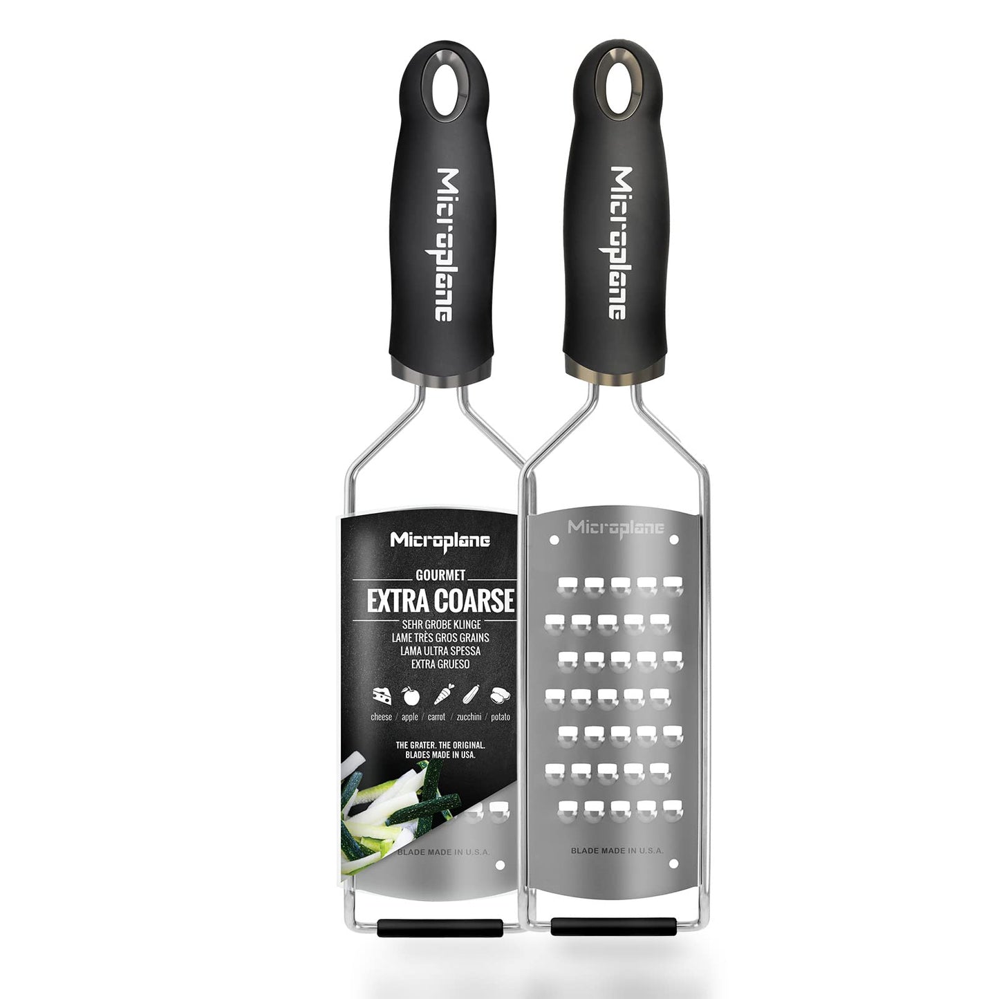 Microplane Gourmet Series Hard Cheese Grater (Fine, Black)
