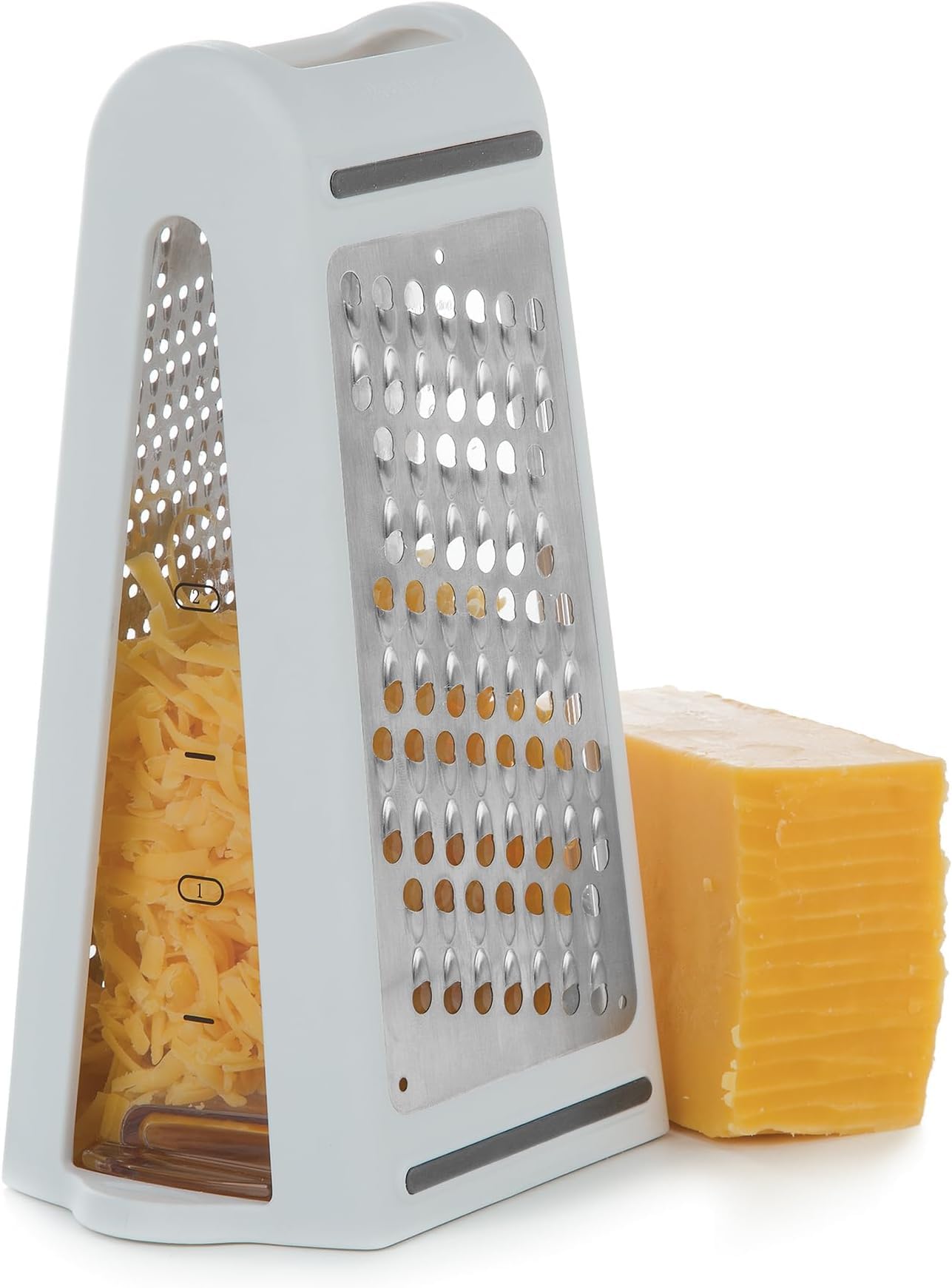 PrepSolutions 2-Way Grate & Measure Fine and Medium Grater, 2-Cup Capacity