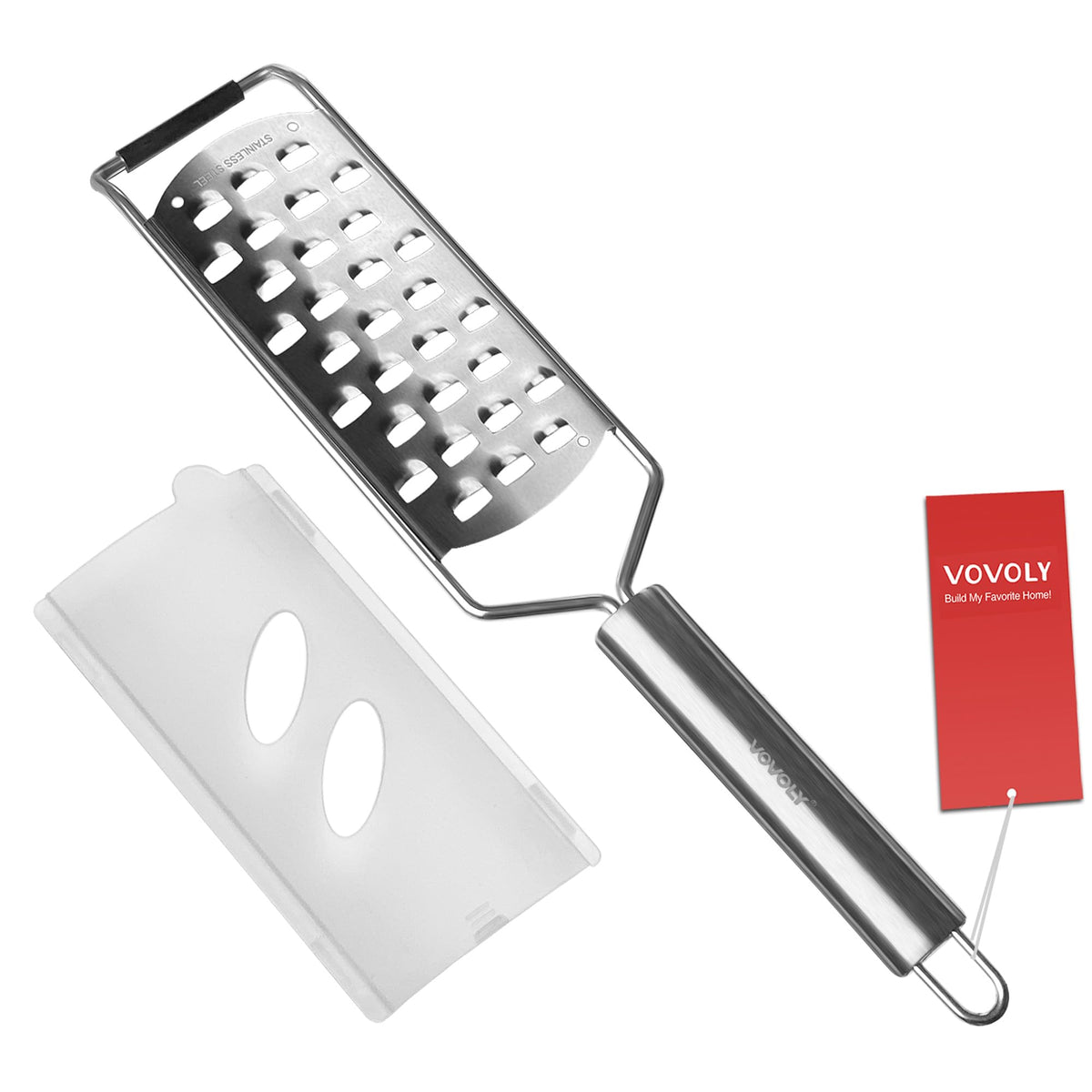 VOVOLY Zester Grater Set, 4 Pack-Fine/Coarse/Extra Coarse/Slider Attachment