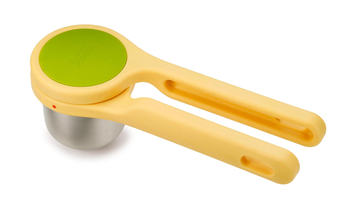 Joseph Joseph Helix Garlic Press Mincer Ergonomic Twist-Action Hand Juicer, Stainless Steel