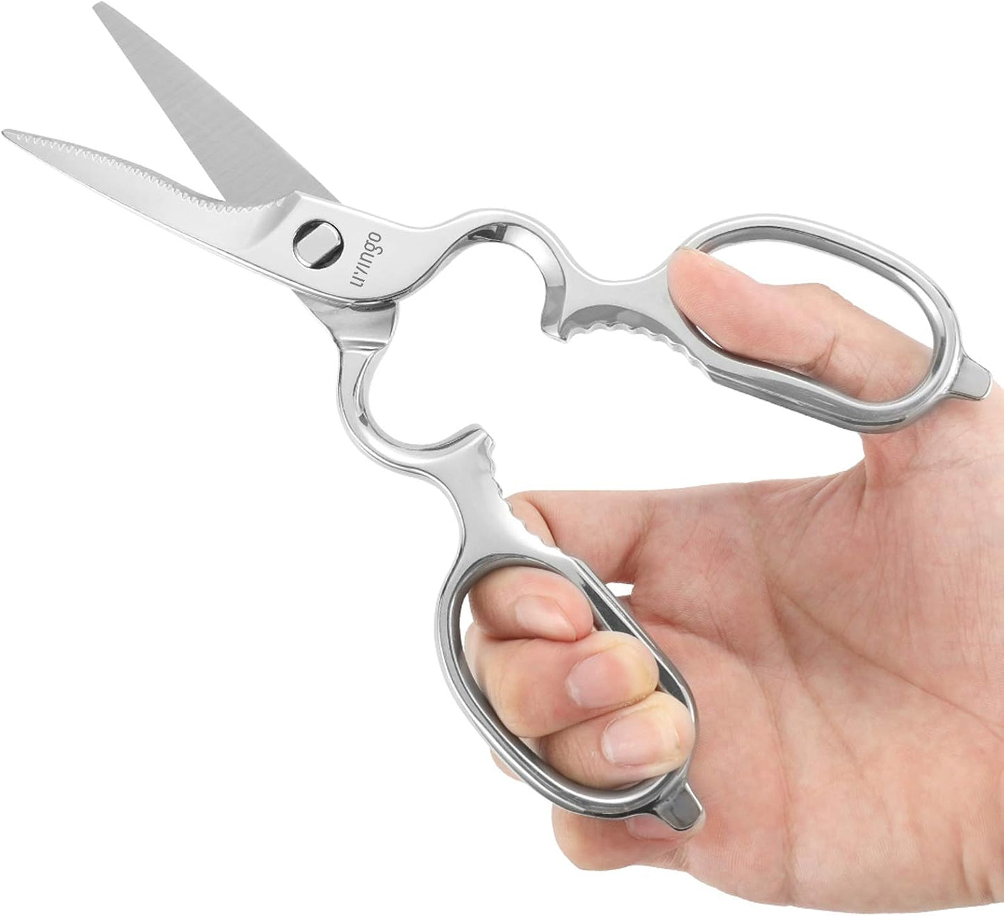 LIVINGO 8.5" Kitchen Shears Heavy Duty Forged Stainless Steel Scissors