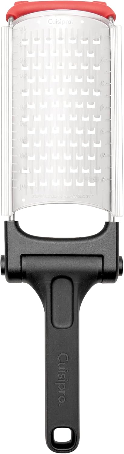 CUISIPRO Surface Glide Technology Stainless Steel Folding Handle Grater, Coarse