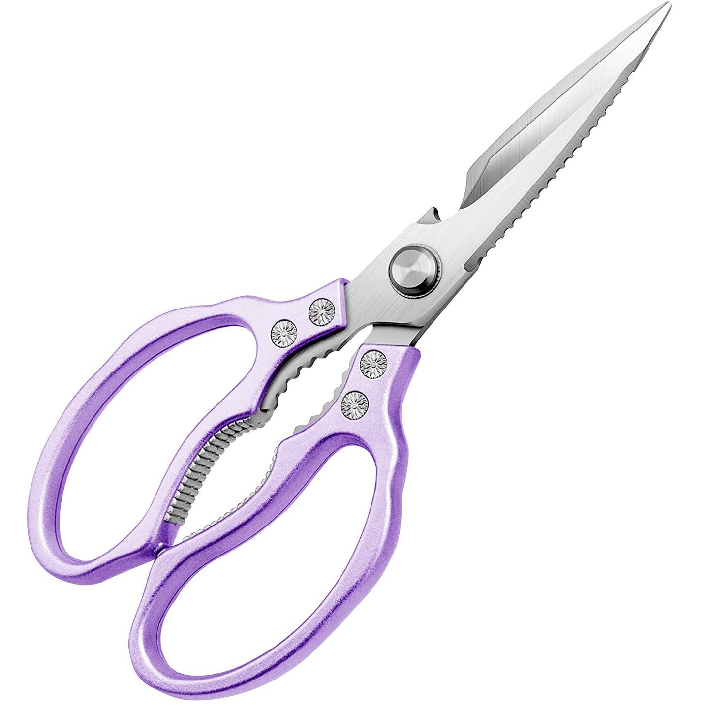 AWinjoy Kitchen Scissors, Heavy Duty Sharp Shears Dishwasher Safe, Kitchen Accessories Cooking Shears for Meat Chicken Fish Poultry Herb Bread (gold)