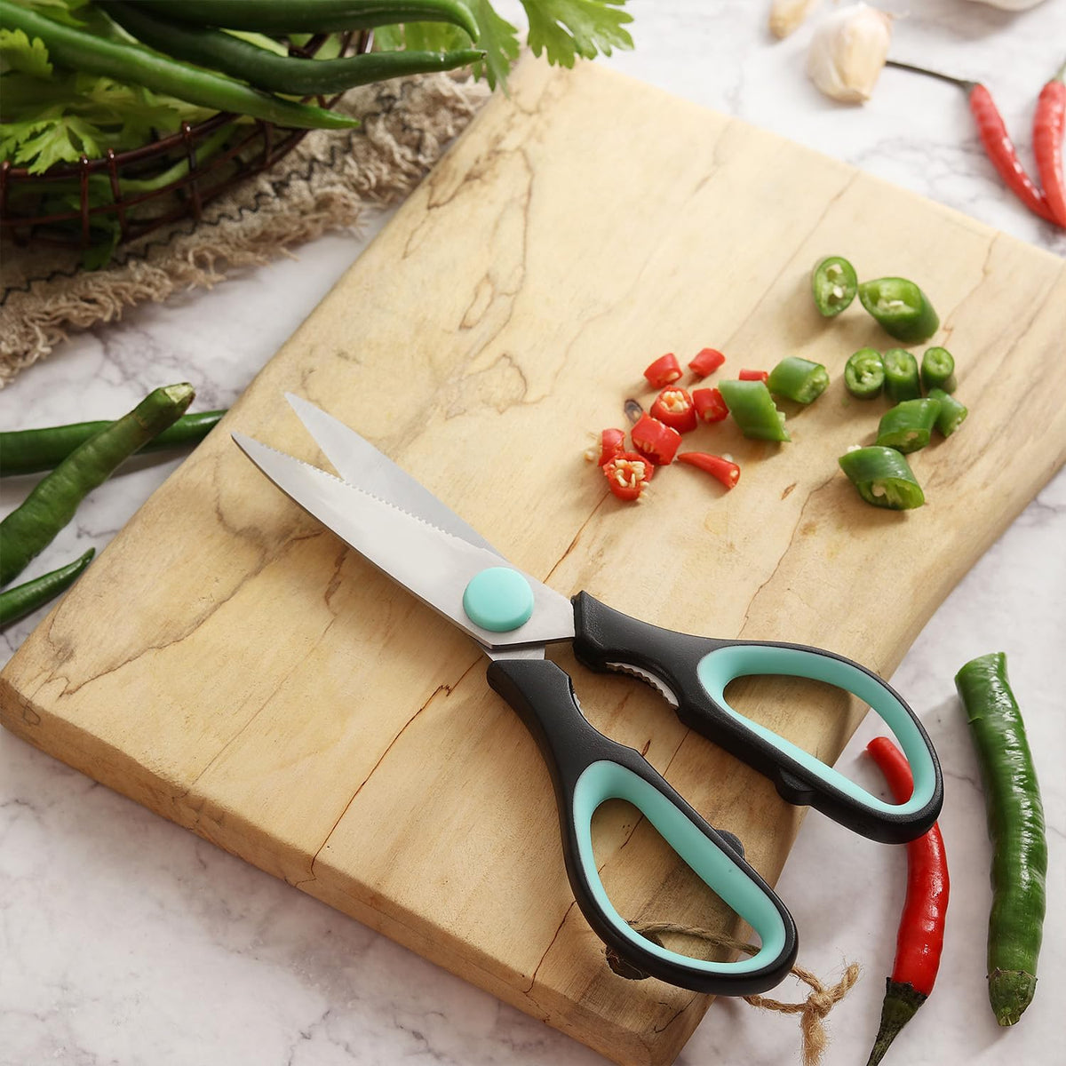 Mr. Pen- All Purpose Kitchen Shears with Protective Sheath, 8 Inch