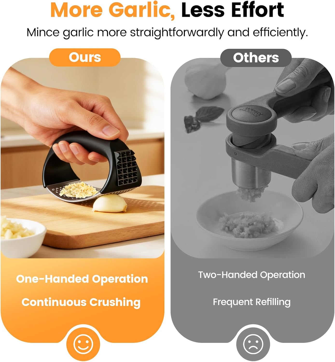 Garlic Press Rocker Set with Garlic Peeler & Cleaning Brush,Stainless Steel Garlic Mincer Crusher,Easy Kitchen Gadget for Effortless Smashing,Kitchen Essentials,Home and Kitchen Utensils Accessories