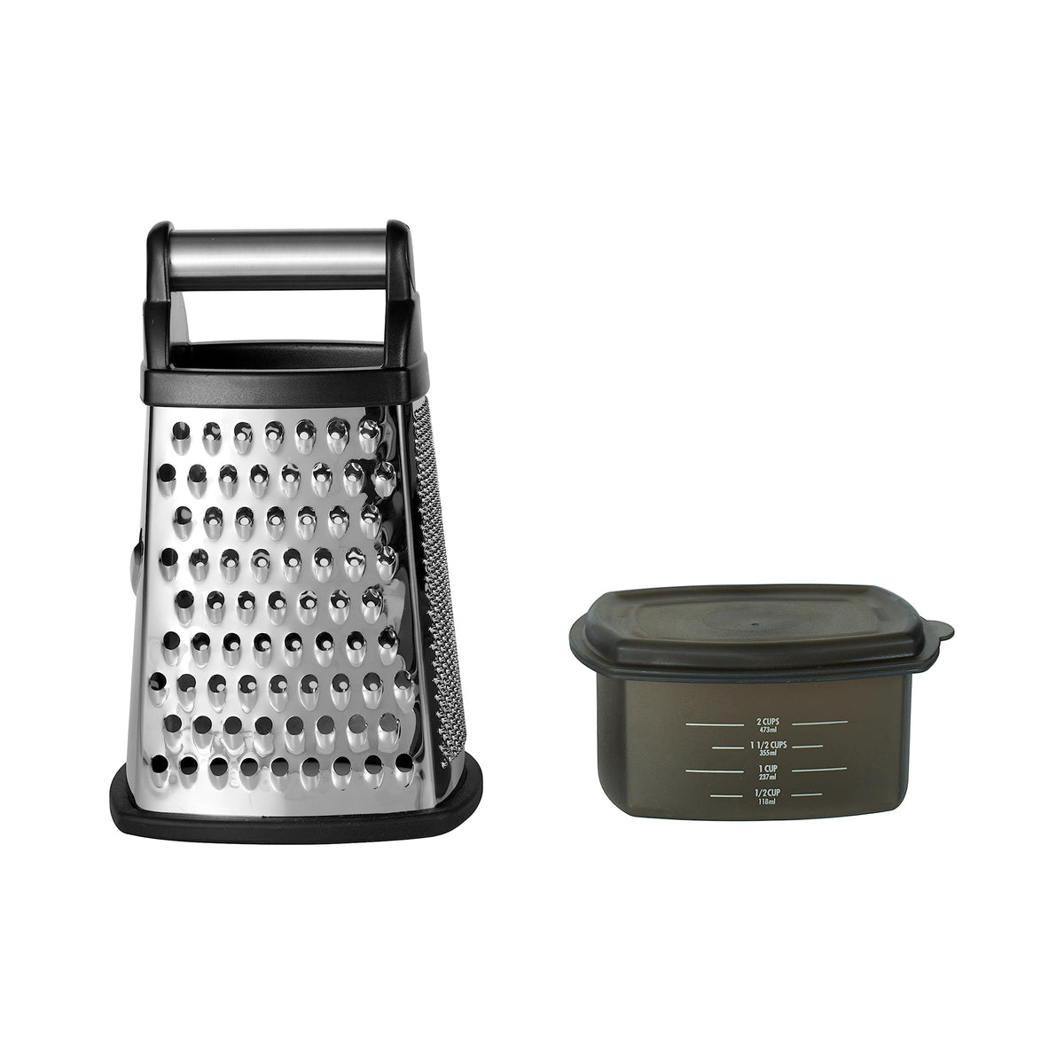KitchenAid Gourmet 4-Sided Stainless Steel Box Grater with Detachable Storage Container
