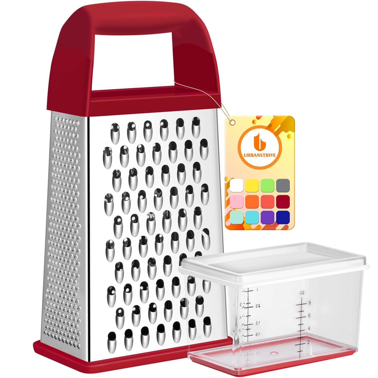 Cheese Grater With Container Box Grater Stainless Steel Kitchen Black