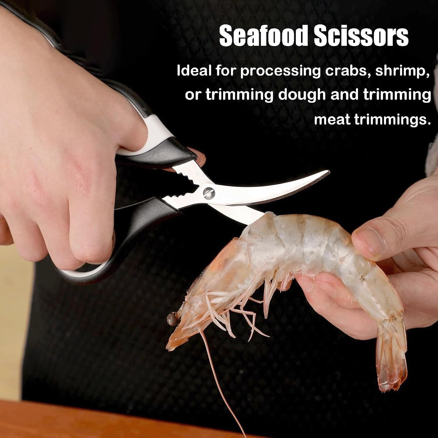 OMDAR 3 Pack Kitchen Scissors & Seafood Scissors Set, Sharp Kitchen Shears
