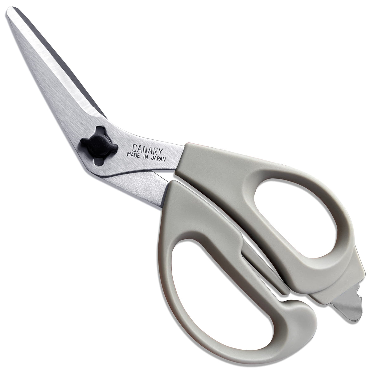 CANARY Japanese Kitchen Scissors Heavy Duty 8.2", Made in JAPAN, Dishwasher Safe Come Apart Blade, Multipurpose Kitchen Scissors, Sharp Serrated Japanese Stainless Steel, Black