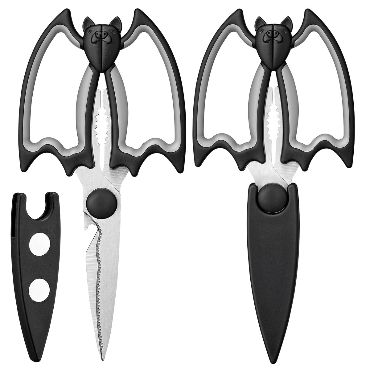 OMDAR 3 Pack Kitchen Scissors & Seafood Scissors Set, Sharp Kitchen Shears