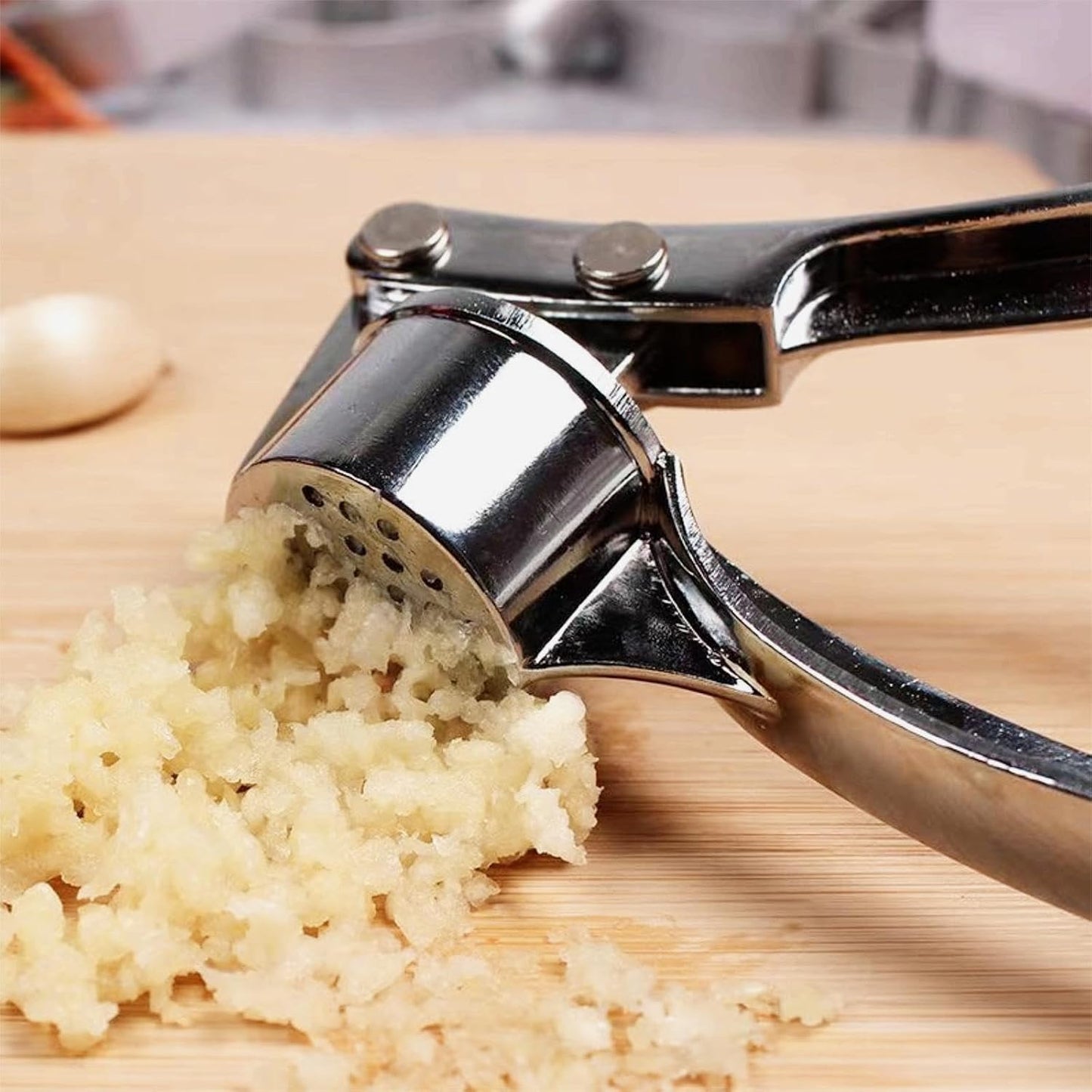 Stainless Steel Garlic Press, 5 in 1 Kitchen Mincer and Crusher