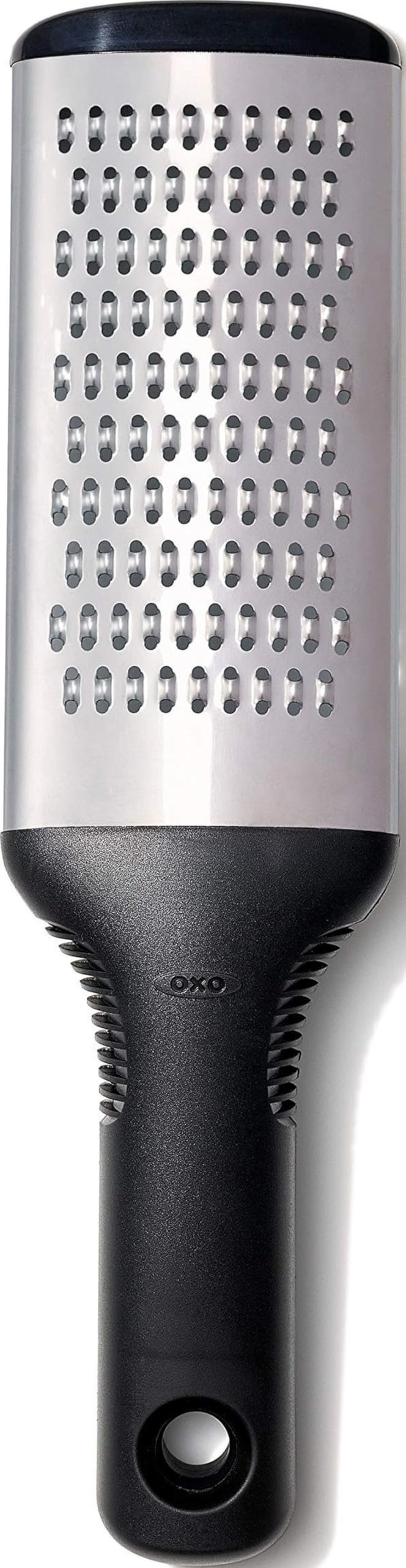 OXO Good Grips Etched Box Grater with Removable Zester | Ideal for Grating Cheese or Zesting Fruits | Storage Container Included | 4 Sided Grater | Comfortable Handle
