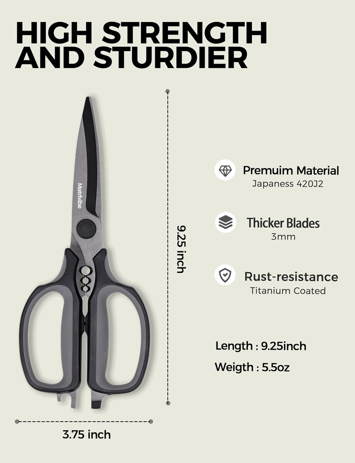 Come Apart Kitchen Shears Heavy Duty All Purpose food Scissors