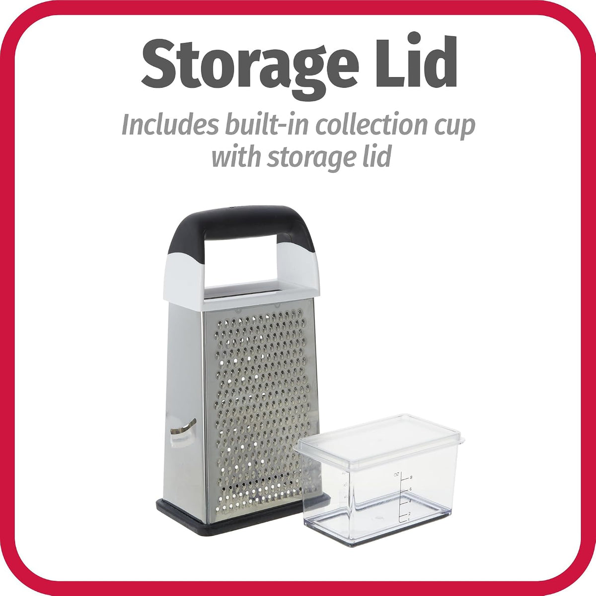GoodCook Touch 4-sided Box Grater, Stainless Steel Blades with Collection Cup Included