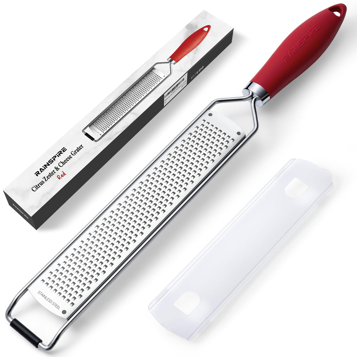 304 Stainless Steel Citrus Lemon Zester Spice Ginger Garlic Grater Black