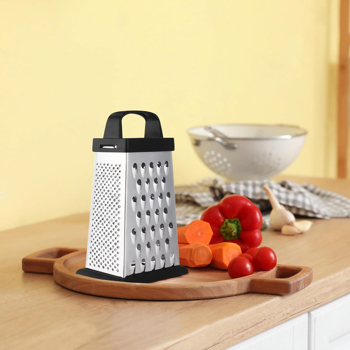 Kaishun Mini Cheese Grater,4-Sided Box Grater for Cheese, Vegetable & Fruit