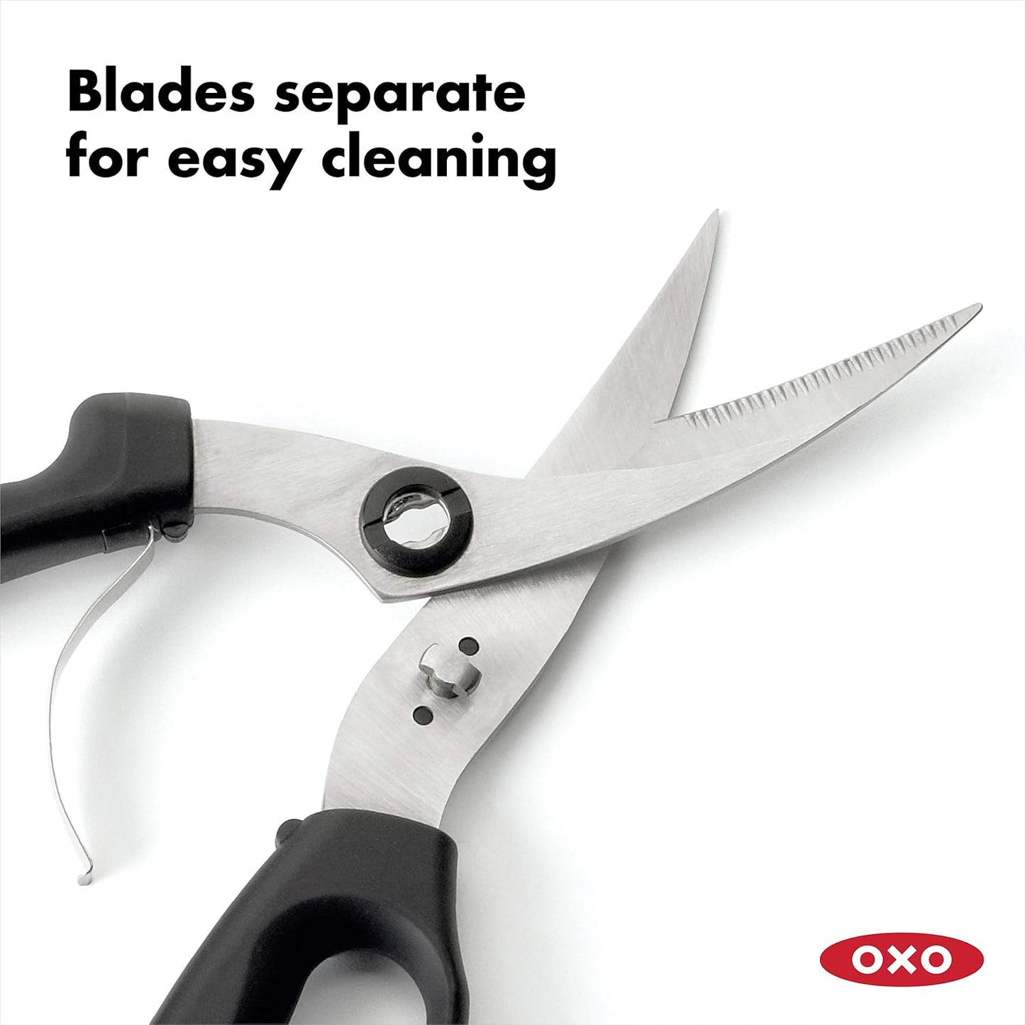 OXO Good Grips Spring-Loaded Poultry Shears, Heavy Duty, Black