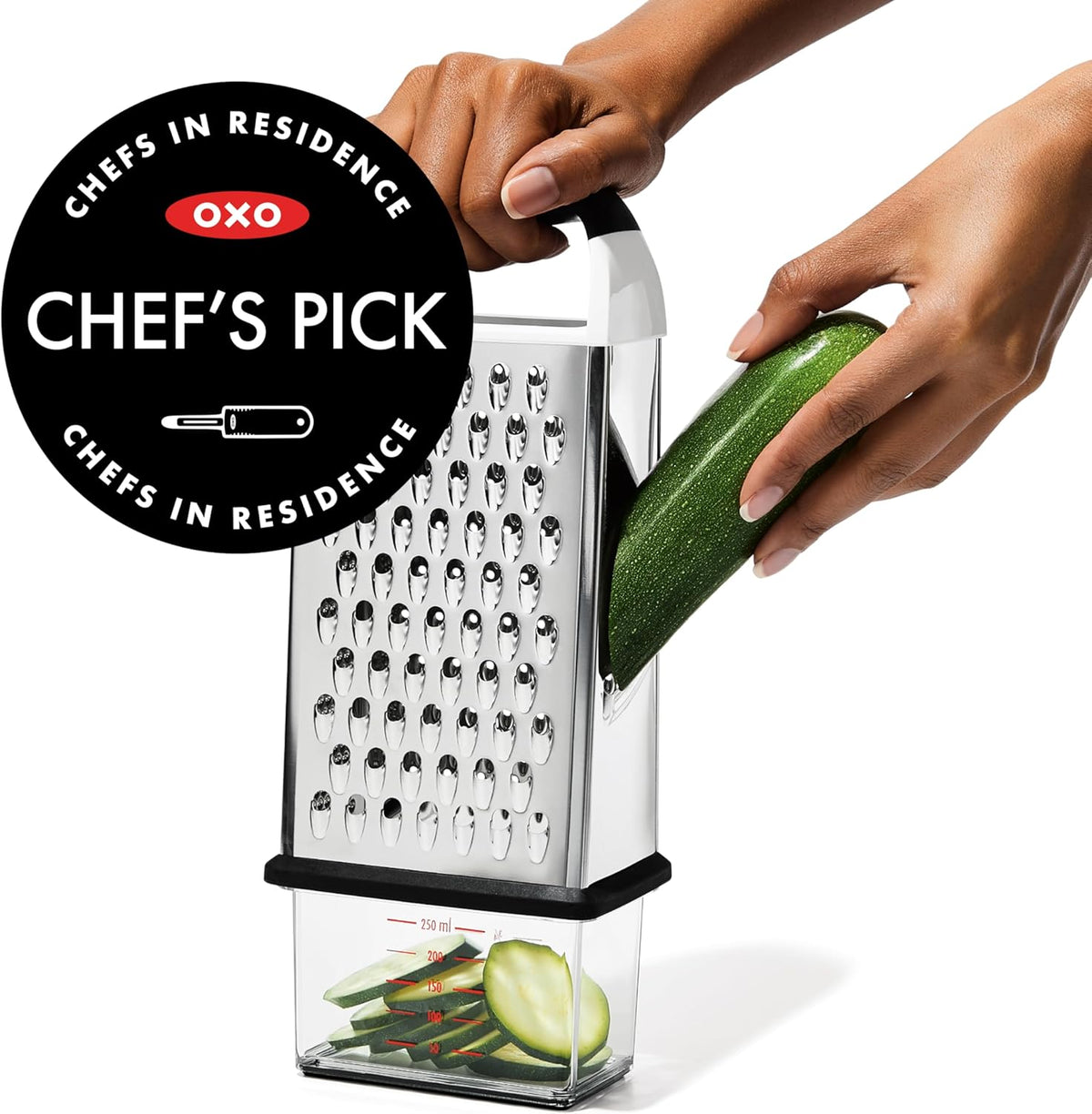OXO Good Grips 4-Sided Box Grater for Cheese & Vegetables with Container