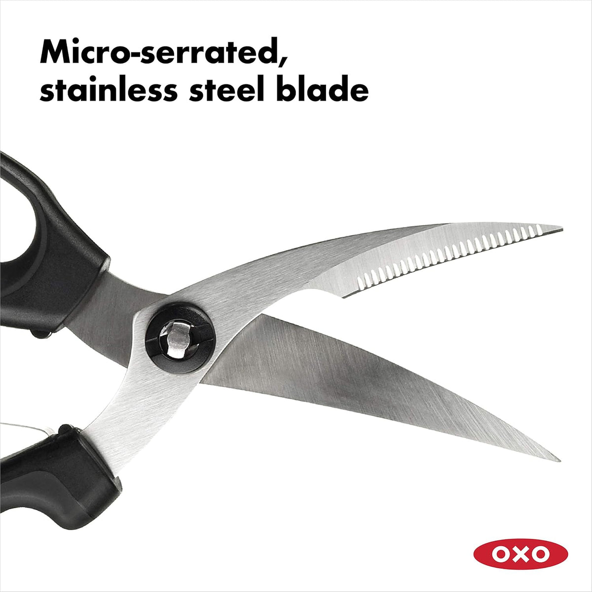 OXO Good Grips Spring-Loaded Poultry Shears, Heavy Duty, Black