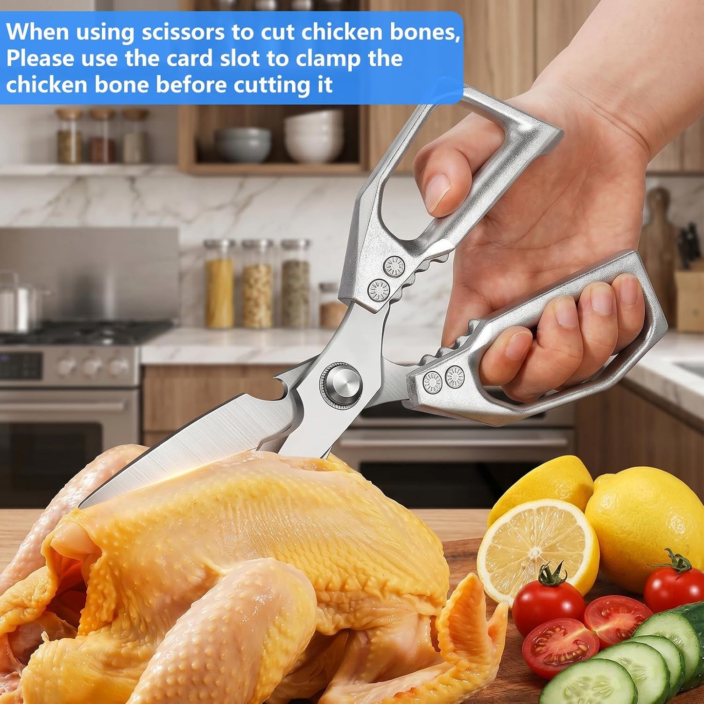 Heavy Duty Kitchen Scissors, Stainless Steel