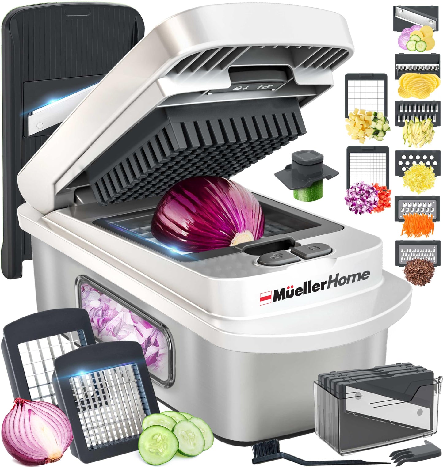 MUELLER HOME ULTIMATE 12 Blade Vegetable Chopper & Mandoline Slicer