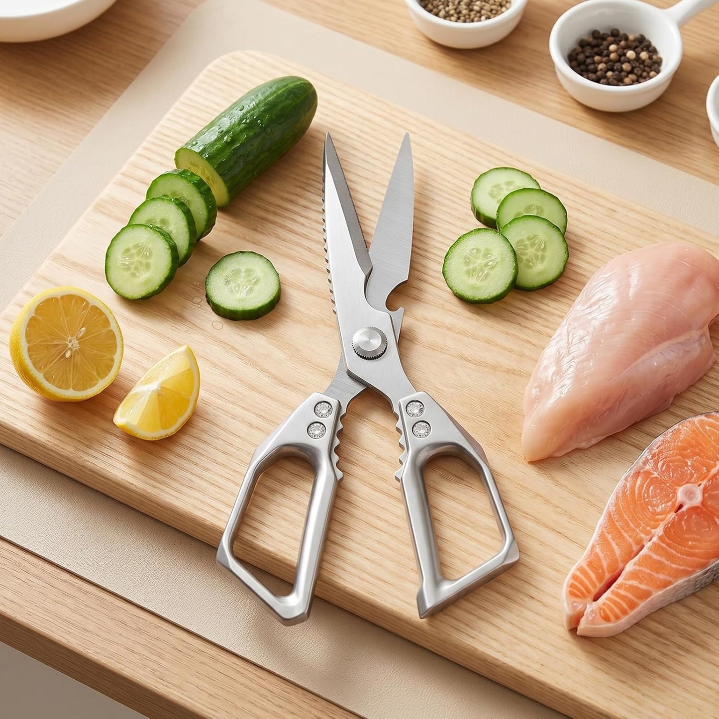 Heavy Duty Kitchen Scissors, Stainless Steel