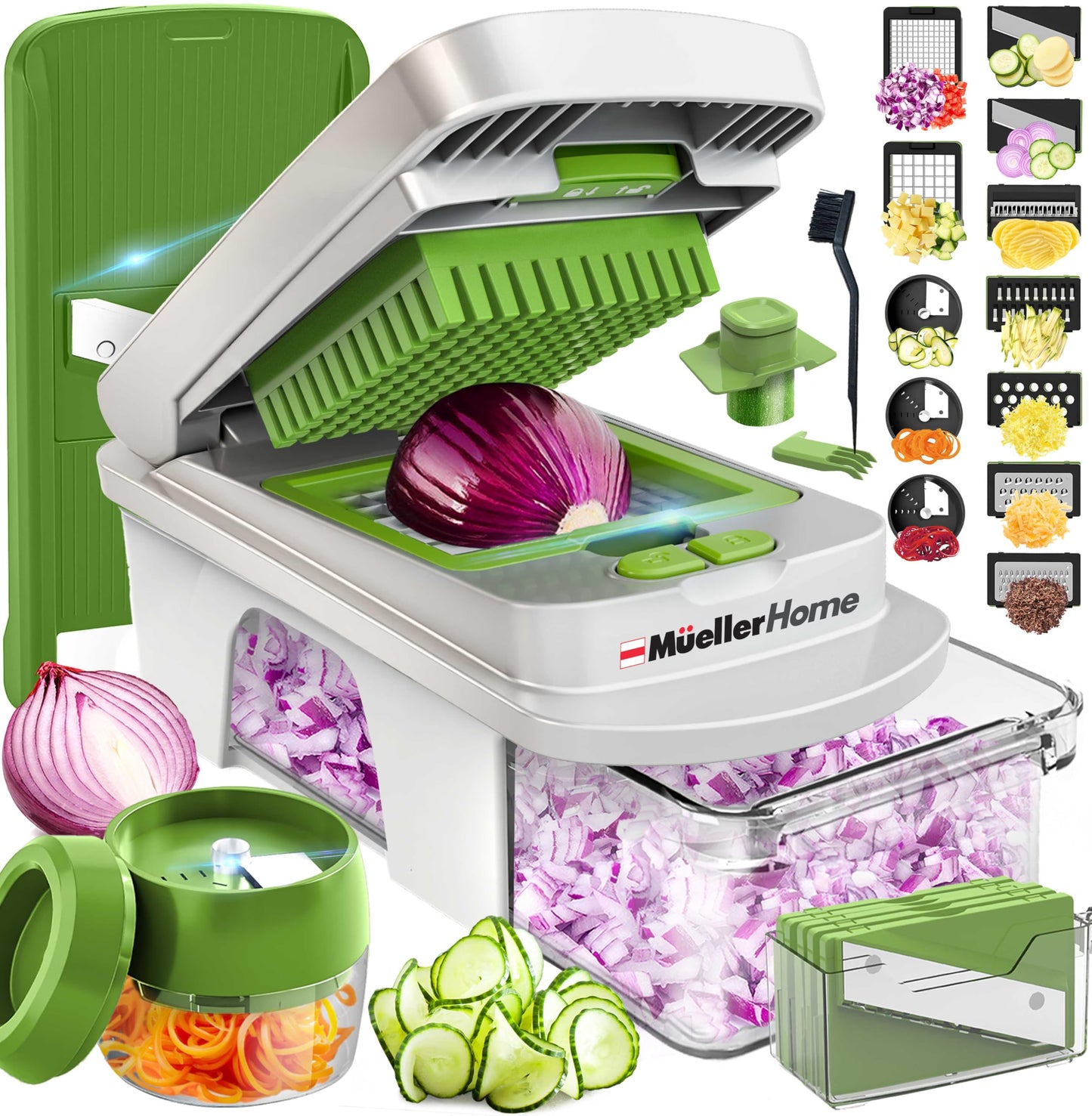 MUELLER HOME ULTIMATE 12 Blade Vegetable Chopper & Mandoline Slicer
