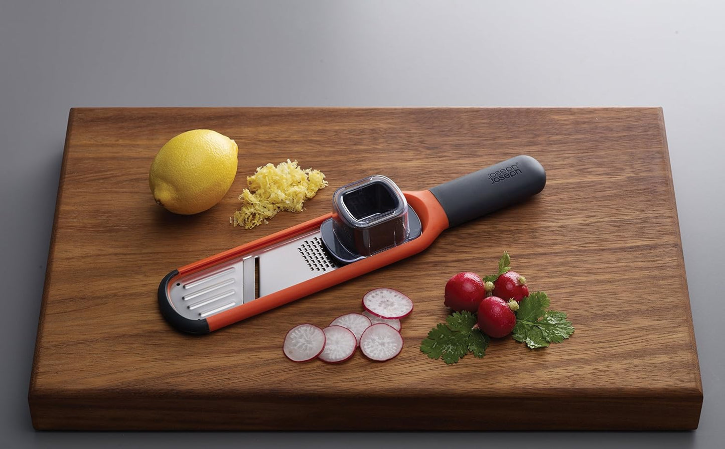 Joseph Joseph 2-in-1 Mini Grater & Slicer – Compact Kitchen Tool with Sharp Stainless Steel Blades